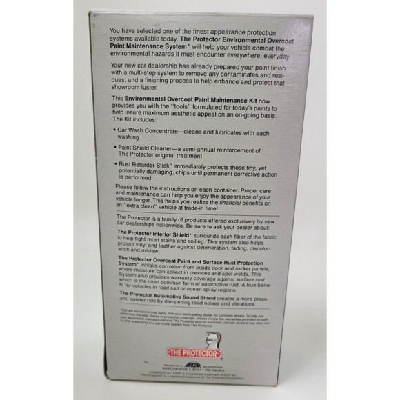 Vtg NOS The Protector Environmental Overcoat Paint Maintenance System Kit ECP - Picture 2 of 8